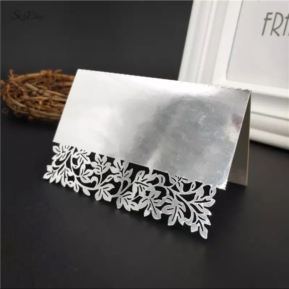 Laser Cut Lace Pattern Table Name Card Party Wedding Decor Party Table Seat Card - Picture 9 of 16